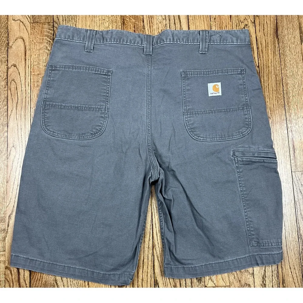 Carhartt‎ Relaxed Fit Chino Work Shorts Men's Size 38 Flat Front Pockets Gray